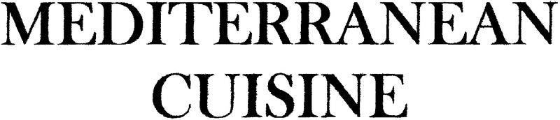 Mediterranean Cuisine